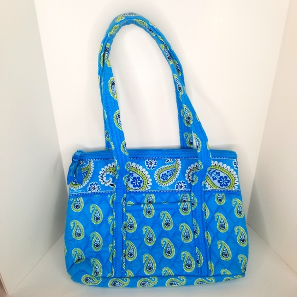 Vera Bradley Handbags - 2 Vera Bradley Bags; 1 Blue Paisley Mini Tote Bag + 1 Frannie Lilli Bell Bag